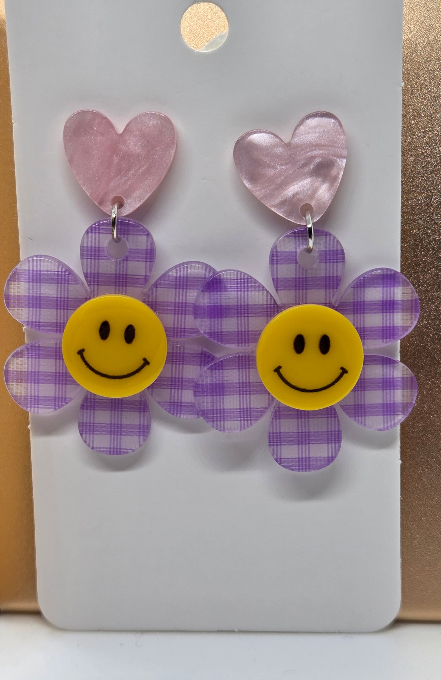 Smiley Flower- Purple