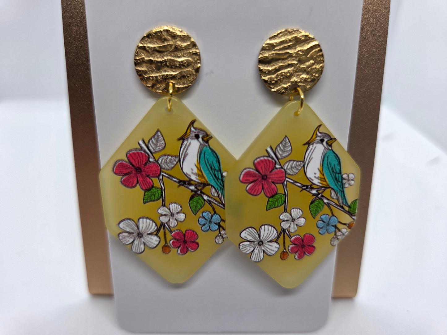 Birds and Blossoms in yellow