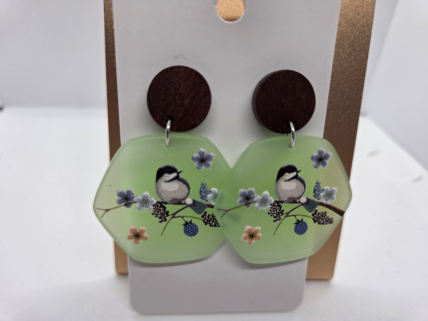 Birds & Blossoms in green