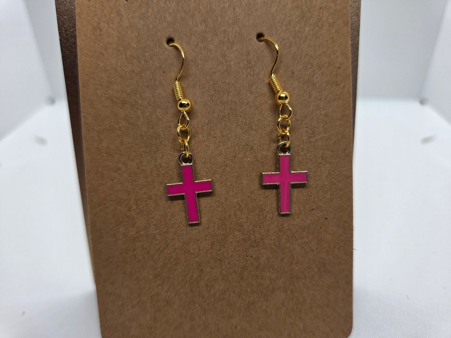 Hot pink mini crosses