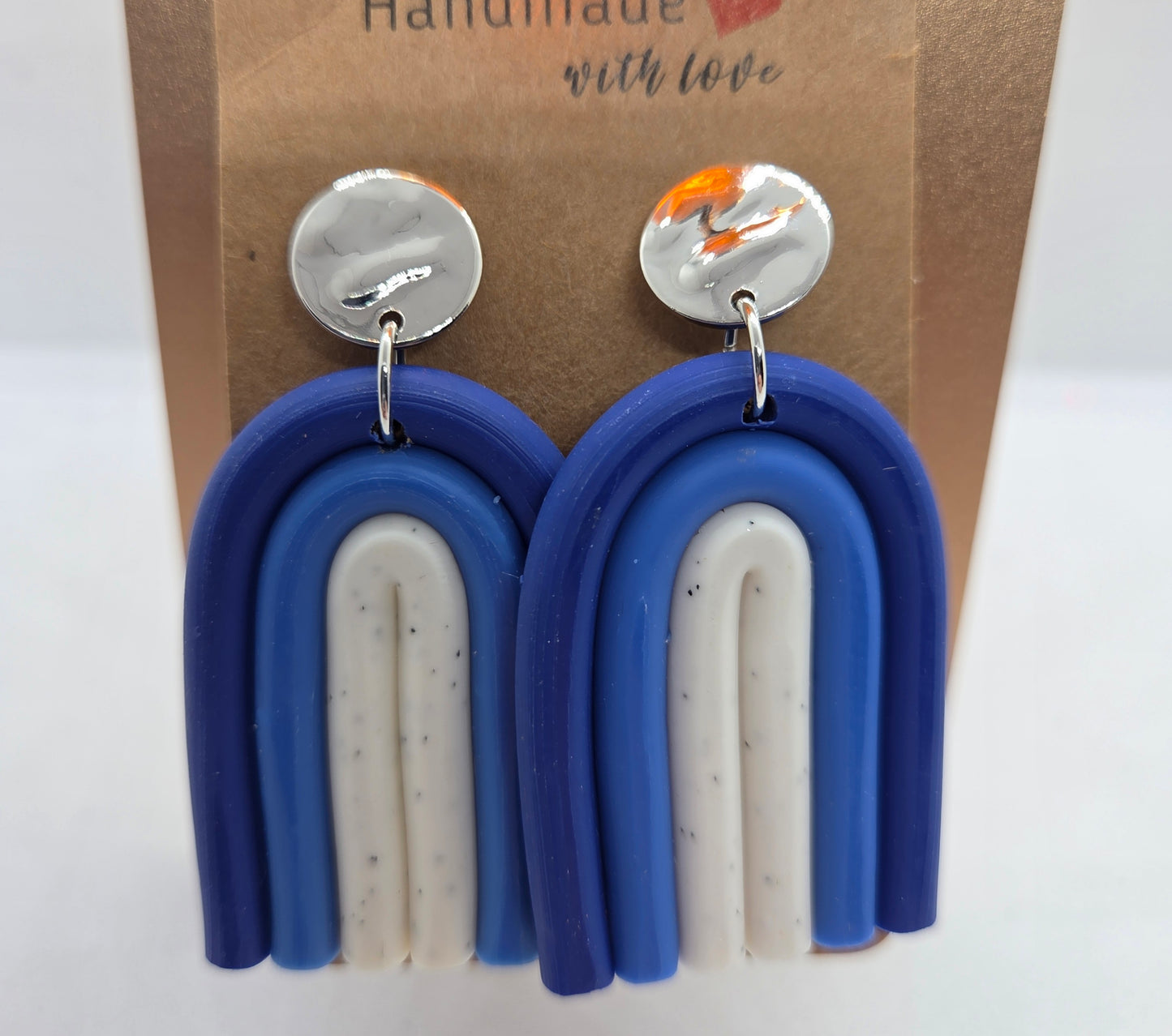 Blue & White Boho Rainbows