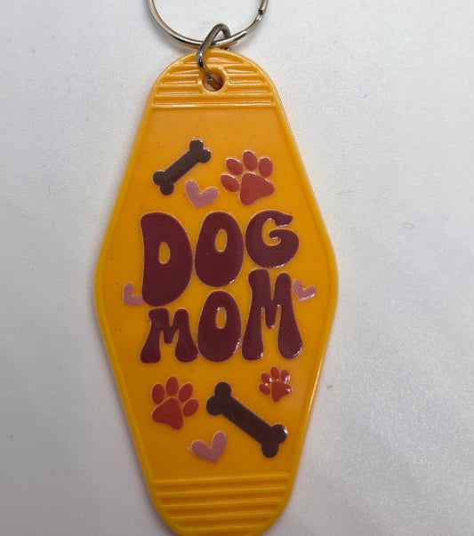 Dog Mom Vintage Keychain