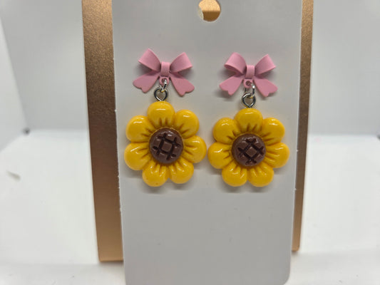 Pink Bows & Sunflowers