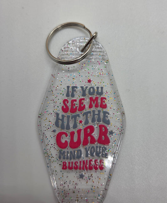 Hit The Curb Vintage Keychain
