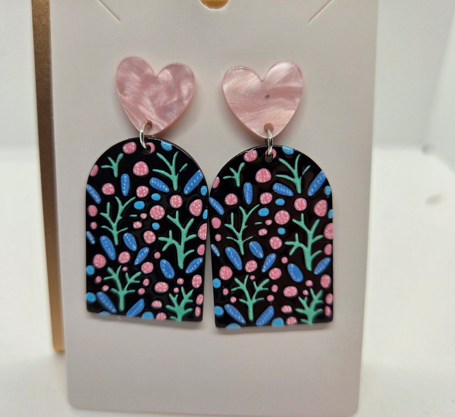 Pastel floral with pink hearts