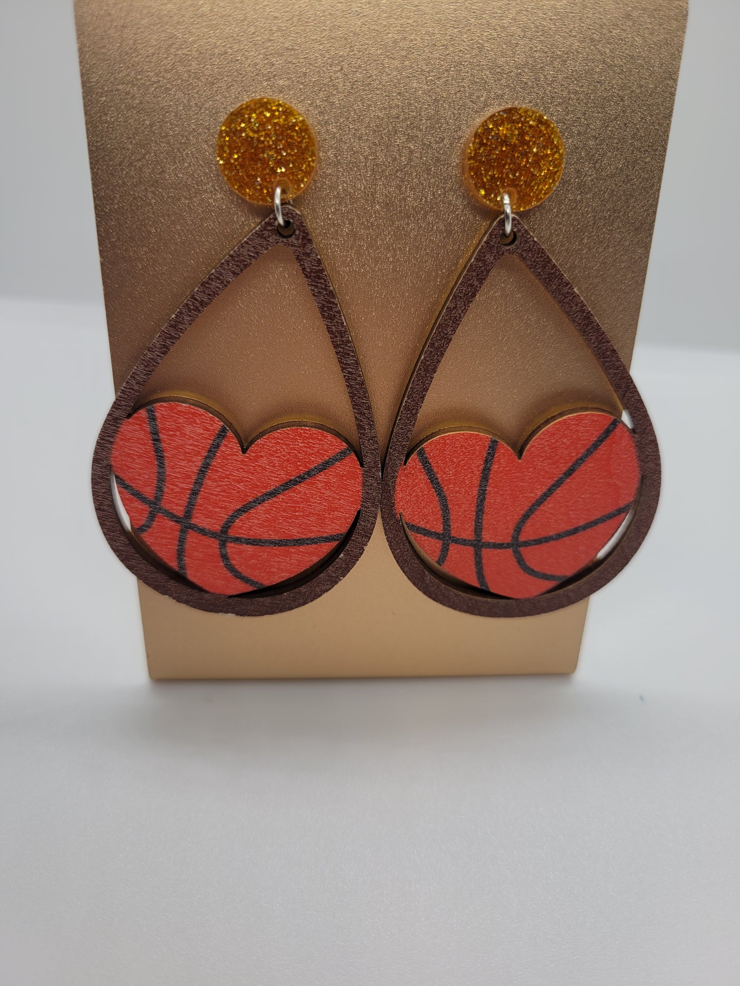 Basketball Wooden Hearts