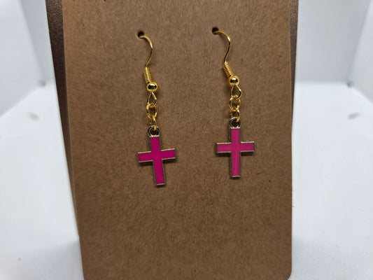 Hot pink mini crosses