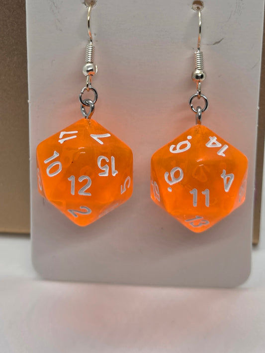 Neon Orange D20s